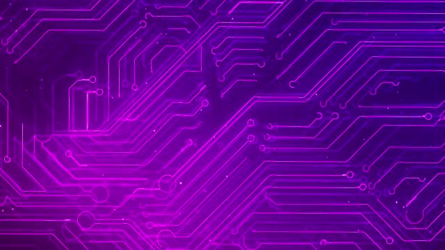 Circuit Board Background - Copy Space, Blue - Loopable Animation - Computer, Data, Technology, Artificial Intelligence