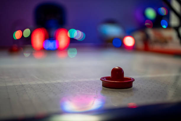 istock Air hockey game table. Close-up view. 2130766637