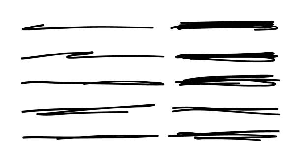 istock Swift crossed and wavy underlines. Lines by pen, pencil, marker. Vector strokes isolated on white background. 2130792804
