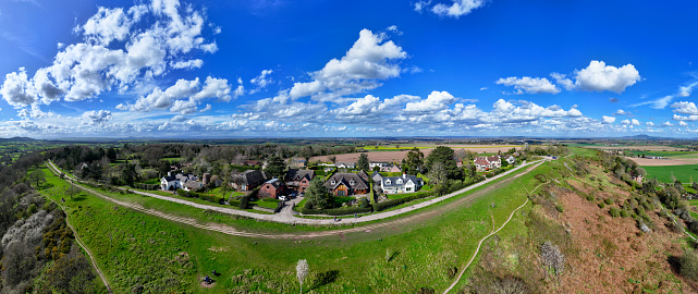 Lyth Hill from the air in Shropshire, near Shrewsbury