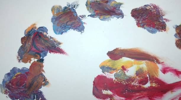 istock Abstract painting.  colorful oil paints. 2130900664