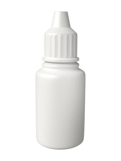 3D blank white dropper bottle or container for medicine mockup,