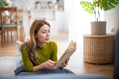 Reading, Book, Women, Domestic Life, Home Interior