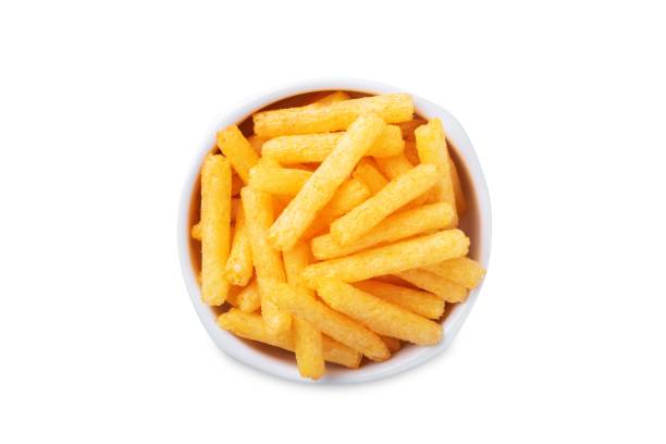 istock Corn stick chips in a bowl on a white isolated background 2131026893