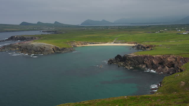 Idyllic view of Irish coast in summer