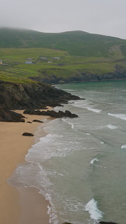 Idyllic view of Irish coast in summer