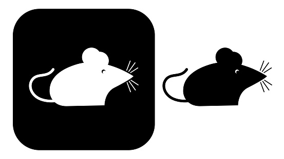 Vector black and white mouse icons.