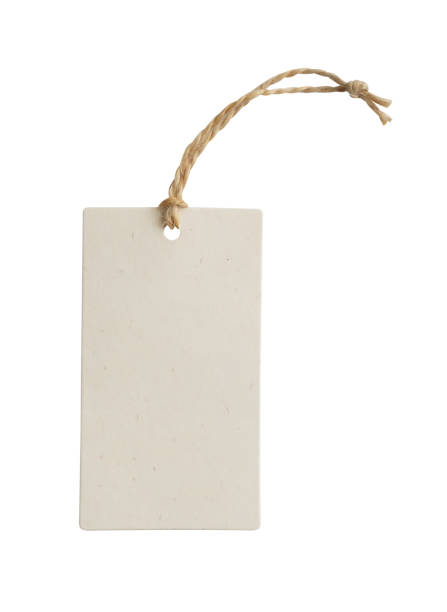 istock Blank price tag tied with string isolated on white background 2131380048