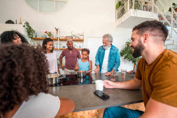 istock Happy Multicultural Family Cooking and Connecting 2131396620