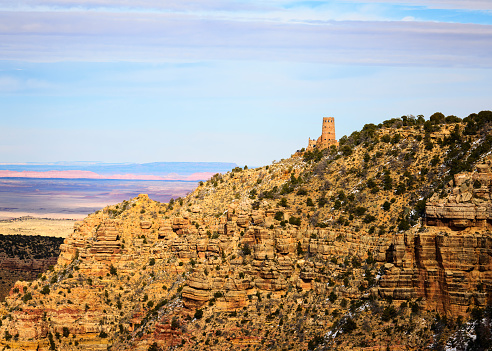Photograph of the Watchtower on the South Rim of the Grand Canyon
