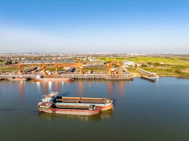 istock Boats in the river, port pier 2131689333
