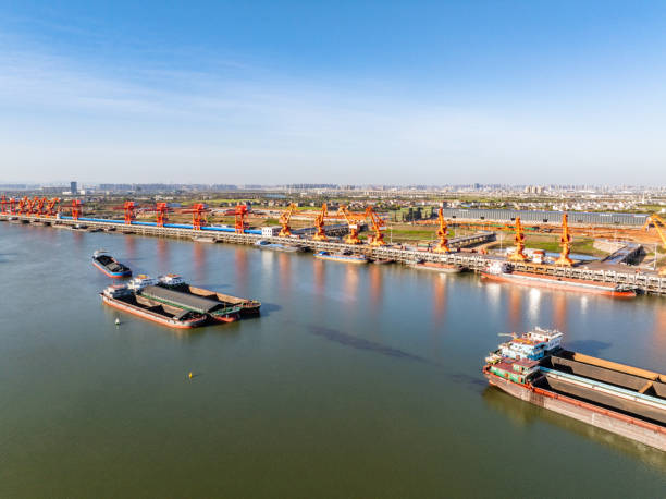 istock Boats in the river, port pier 2131689340