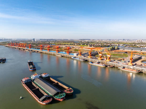 istock Boats in the river, port pier 2131712655