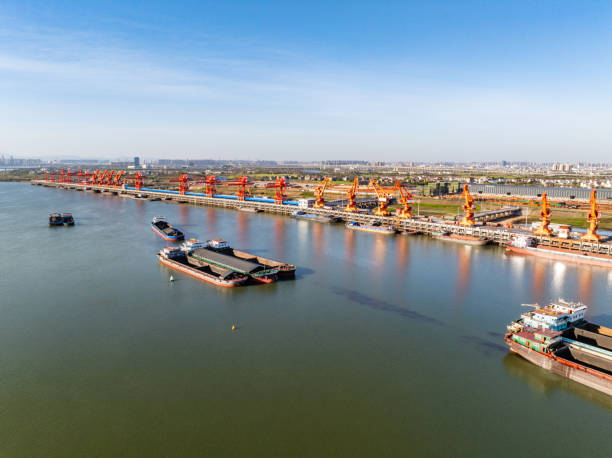istock Boats in the river, port pier 2131717842