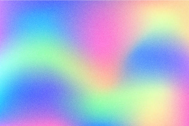 istock Unicorn rainbow grainy background with magic holographic texture. Liquid fantasy gradient wallpaper with pink and turquoise iridescent splashes. Vector neon abstract print. 2131722491