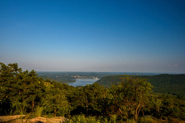 Hot Day on Bear Mountain Views on and from the Bear Mountain, New York, USA orange county new york stock pictures, royalty-free photos & images