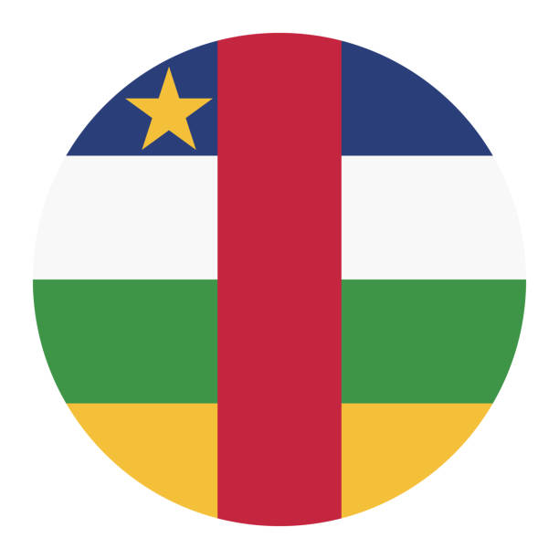 central african republic flag. button flag icon. standard color. round button icon. the circle icon. computer illustration. digital illustration. vector illustration. - push button button textile backgrounds点のイラスト素材／クリップアート素材／マンガ素材／アイコン素材