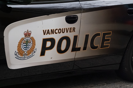 Vancouver, British Columbia, Canada. Mar 26, 2024. A close up to a Vancouver Police Department Vehicle.