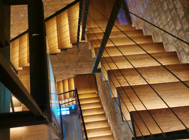 istock modern stairs in the building 2131898207