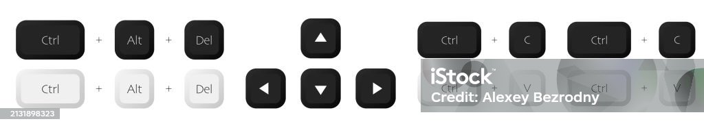 Control Delete Key Ctrl Alt Delete Keyboard Combination Task Manager Stock Illustration ...
