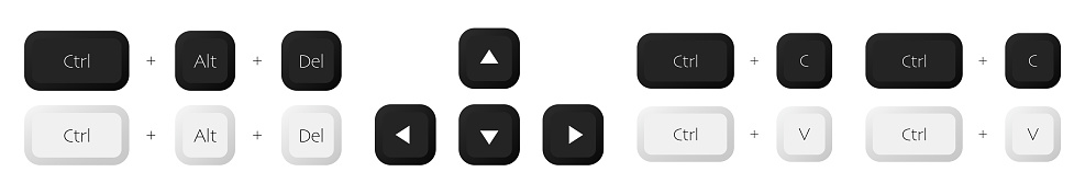 Control Delete Key Ctrl Alt Delete Keyboard Combination Task Manager Stock Illustration ...