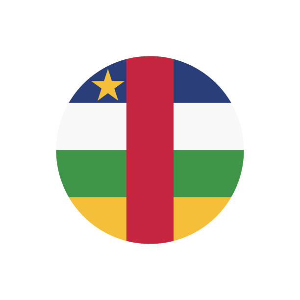 central african republic flag. button flag icon. standard color. round button icon. the circle icon. computer illustration. digital illustration. vector illustration. - push button button textile backgrounds点のイラスト素材／クリップアート素材／マンガ素材／アイコン素材