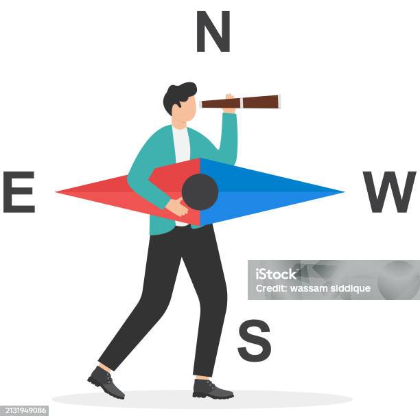 Failing Compass Frustrated Entrepreneur Holding Broken Compass Lost Direction Finding ...