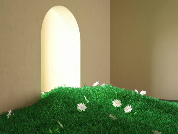 istock Green Grass and Flowers Inside the Living Room 2132007955