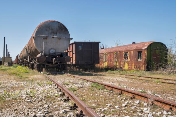 istock Rusty railway oil tankers 2132016335