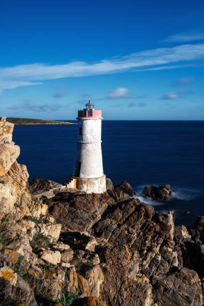 istock vertical view of the old Capo Ferro Lighthouse in Sardinia 2132066320