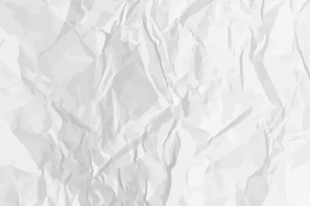 Vector illustration of White clean crumpled paper