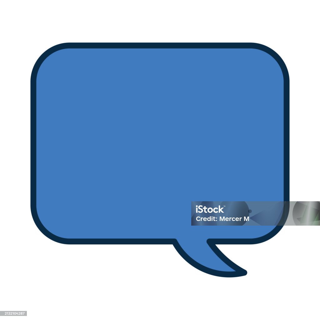 Simple Text Buttle Illustration Of A Simple Speech Bubble Stock Illustration - Download ...