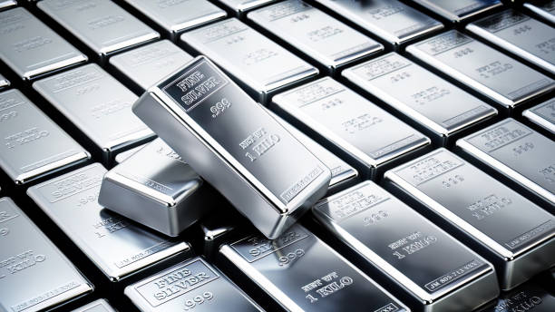 istock Stacked Silver Bars Depicting Wealth and Investment in a Secure Vault 2132141791