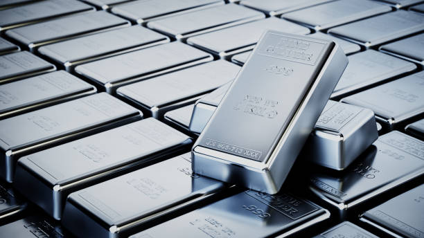 istock Stacked Silver Bars Depicting Wealth and Investment in a Secure Vault 2132142310