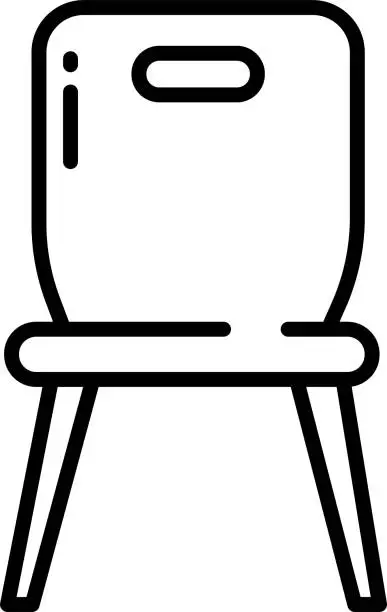 Vector illustration of Chair. outline vector illustration
