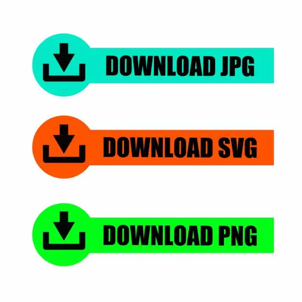 Vector illustration of vector download files jpg, svg and png