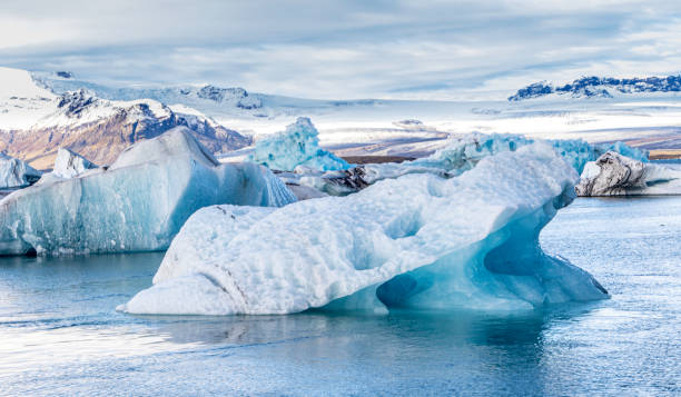 istock A large piece of ice floating in the ocean 2132197649