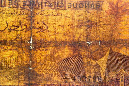 A macro shot of a banknote texture