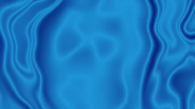 Blue Silk or Liquid Metal - Abstract Fluid Background - Slow motion animation