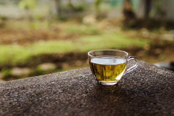 istock Cup of Freshly Brewed Green Tea 2132284372
