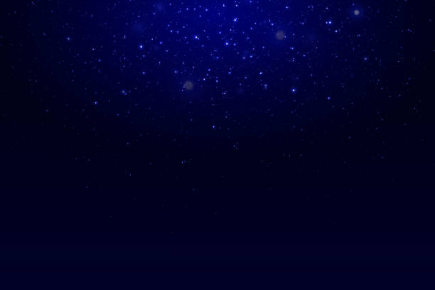 istock Space background with shining stars. Night effect of dust particles and light glare. 2132316557