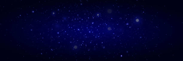 istock Space background with shining stars. Night effect of dust particles and light glare. 2132316781