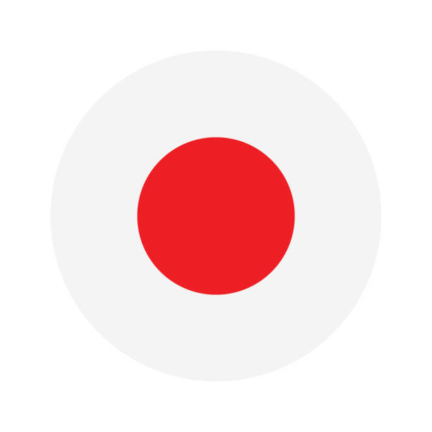 istock Japan flag. Circle icon flag. Standard color. Button flag icon. Digital illustration. Computer illustration. Vector illustration. 2132322784