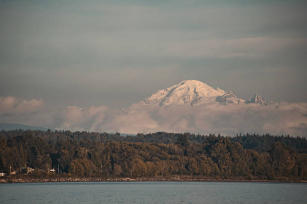 Mount Baker view from White Rock town British Columbia Canada