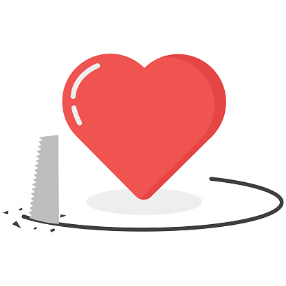 Fraud and failure love. Away trap metaphor. Love problem. After love failure, burnout or no inspiration. Flat vector illustration