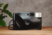 Vintage analog point and shoot film camera