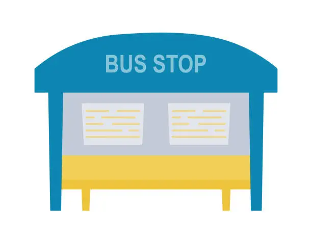 Vector illustration of bus stop icon