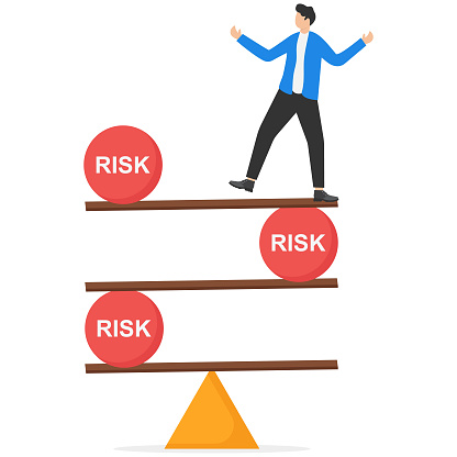 Risk in business concept vector illustration.