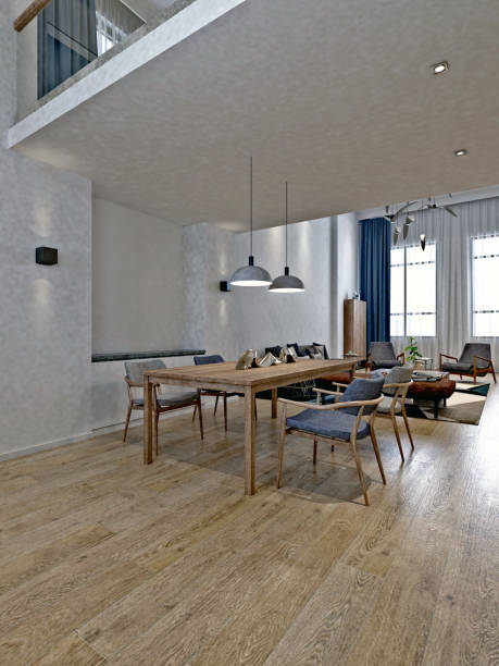 istock 3d render of living room and dining space 2132518873