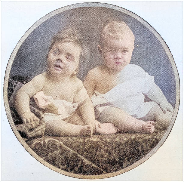 istock Antique photograph: Newborn and children photography 2132524637